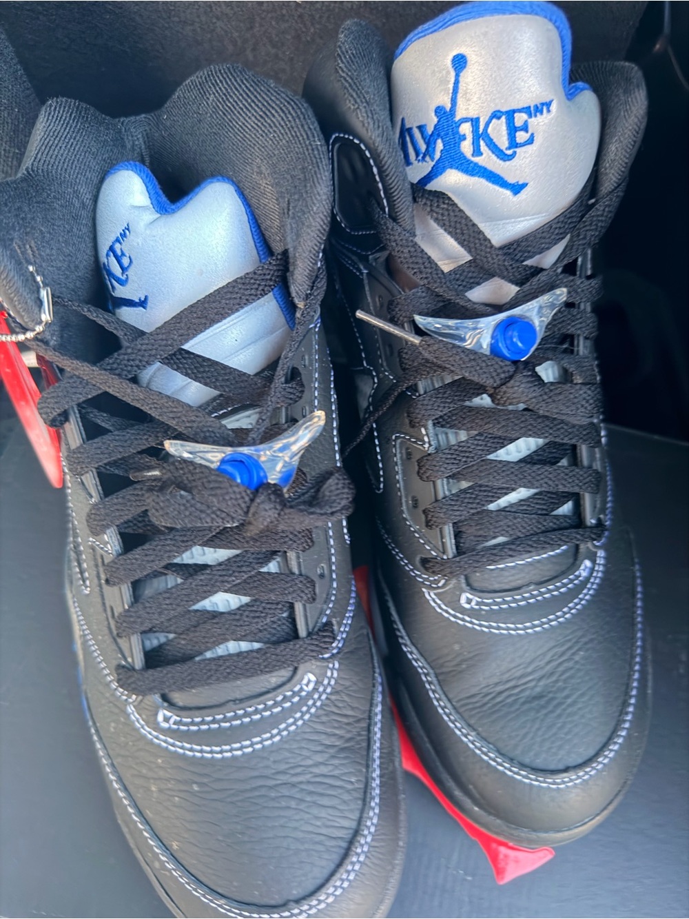 Jordan 5 Awake Men's Black and White Retro Basketball Shoes - Picture 2 of 9
